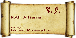 Noth Julianna névjegykártya