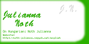 julianna noth business card